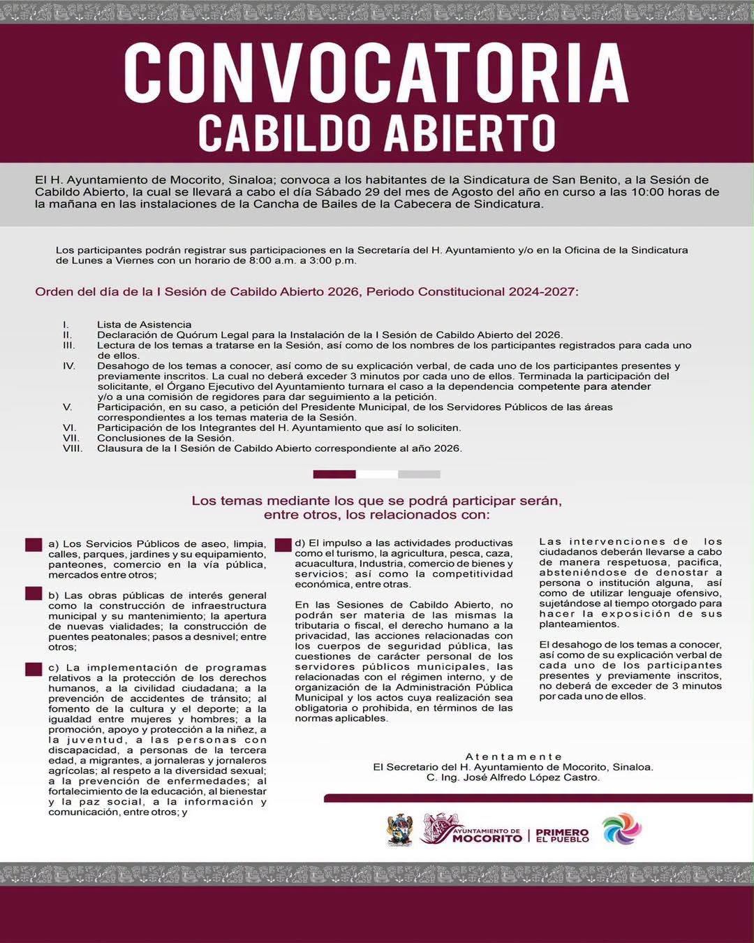 ¡San Benito, tu voz cuenta!